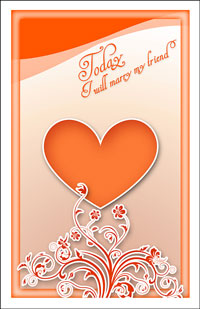 Wedding Program Cover Template 9C - Graphic 1